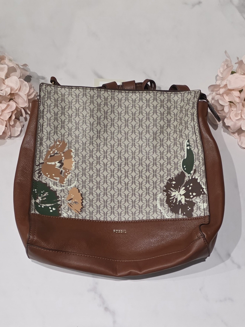 Fossil - Elina Sm Backpack Natural Floral Print